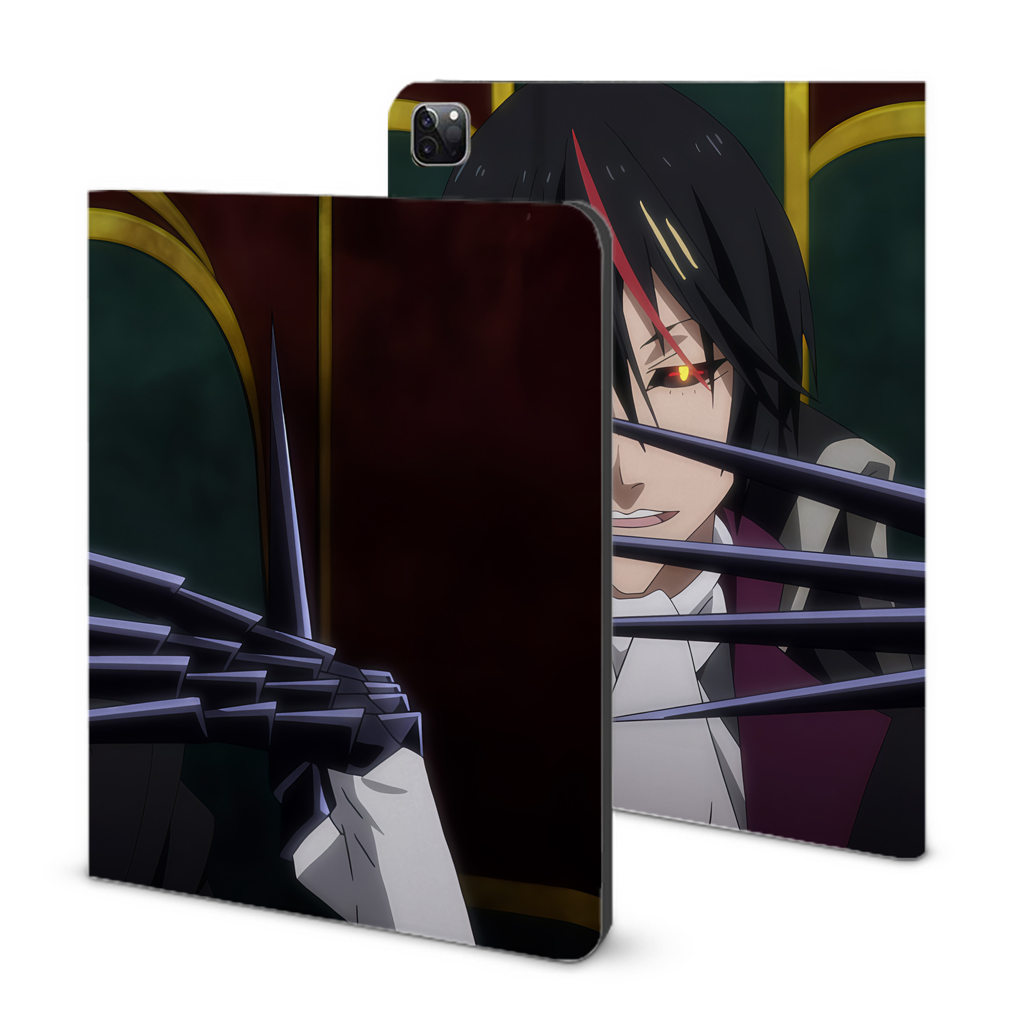 （画像用） 転スラ Regarding Reincarnated to Slime IPad ケース ブック型 PUレザー TPU 耐衝撃 軽量 薄型 ペン収納なし 全面保護 IPad 各モデル対応